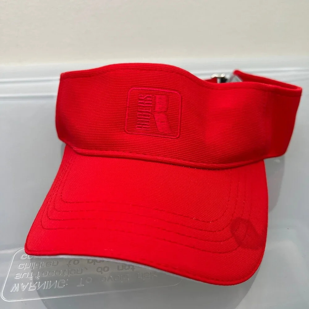 Antigua Rogers Visor Mens Adjustable Red‎ Strap Cap Farm Equipment Seed Tractor